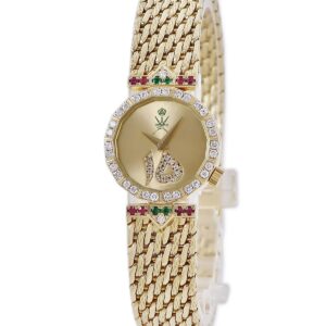 ピアジェ PIAGET アスプレイ 4276P32S メーカーOH済 K18YG無垢 純正ダイヤ ルビー エメラルド ビンテージ レディース 腕時計手巻き ゴールド 【中古】