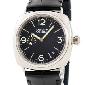 パネライ PANERAI ラジオミール PAM00062 OH済 C番 K18WG無垢 スモールセコンド ブラック デイト メンズ 腕時計自動巻き ブラック 【中古】
