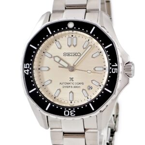 セイコー SEIKO プロスペックス ダイバースキューバ メカニカル SBDC201 6R55-00J0 パールベージュ メンズ 腕時計自動巻き ベージュ 【中古】中古美品