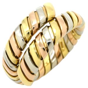 ブルガリ BVLGARI リング 指輪 トゥボガス イエローゴールド×ピンクゴールド×ホワイトゴールド 3カラー 3ゴールド 750 18K 18金 18号 【中古】中古美品