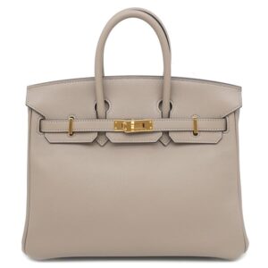 エルメス HERMES ハンドバッグ バーキン25 ヴォースイフト グリアスファルト ゴールド金具 グレージュ A 【保存袋】 【中古】中古美品
