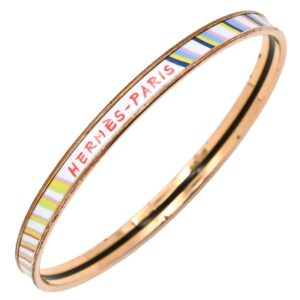 エルメス HERMES バングル エマイユ エクストラファン GP 七宝焼き マルチカラー ローズゴールド金具 PG ブレスレット【シマウマの気まぐれ/Drles de Zbres】 【箱】 【中古】中古品