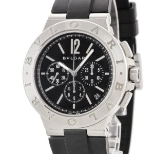 ブルガリ BVLGARI ディアゴノ ヴェロチッシモ DG41BSVDCH ブラック クロノグラフ デイト メンズ 腕時計自動巻き ブラック 【中古】