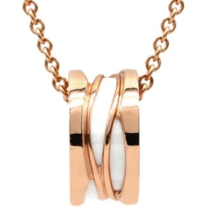 ブルガリ BVLGARI ネックレス ビーゼロワン レジェンド ピンクゴールド×ホワイト B-zero1 K18PG Au750 18K 18金 白セラミック CL858579 【中古】中古美品