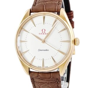オメガ OMEGA シーマスター オリンピック オフィシャルタイムキーパー 522.53.40.20.04.001 K18YG無垢 メンズ 腕時計自動巻き ホワイト 【中古】中古美品