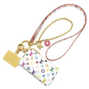 ルイヴィトン LOUIS VUITTON 小物 LV×TM フォンホルダー モノグラムマルチカラー ブロン ゴールド金具 ストラップ 村上隆 M14099 DW0285 【箱】 【中古】