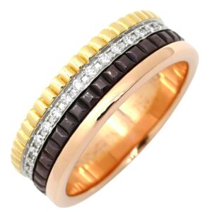 ブシュロン BOUCHERON リング 指輪 キャトル クラシック スモール 4カラー #T54 Au750 ダイヤ 13.5号 JRG00627 【中古】中古美品