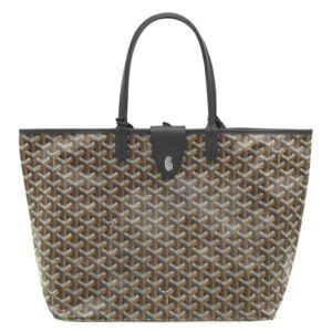 ゴヤール GOYARD トートバッグ サンルイPM PVCコーティングキャンバス ゴヤールディンキャンバス シュヴロッシュカーフスキン ブラック シルバー金具 バッグクリップ付き リバーシブル 新品 未使用 【新品】