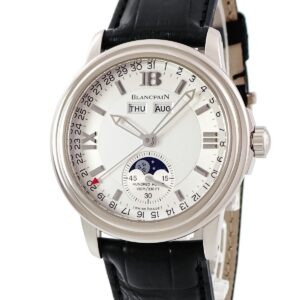 ブランパン BLANCPAIN レマン トリプルカレンダー ムーンフェイズ 2763-1542A-53 OH済 K18WG無垢 スモセコ メンズ 腕時計自動巻き シルバー 【中古】中古美品