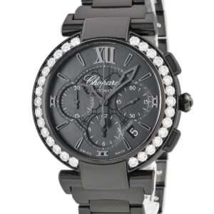 ショパール CHOPARD インペリアーレ クロノグラフ 388549-3006 純正ダイヤ 黒DLC加工 ローマ デイトラウンド メンズ 腕時計自動巻き ブラック 【中古】