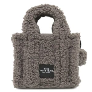 マークジェイコブス MARC JACOBS 2WAYバッグ ザ テディ マイクロ トート ポリエステル グレー シルバー金具 ショルダー ボア H011M12FA22 【中古】中古美品