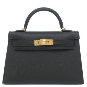 エルメス HERMES 2WAYバッグ ミニケリードゥ 外縫い ヴォーエプソン ブラック ゴールド金具 黒 ショルダー 2026年製 G 【箱】 【中古】未使用保管品