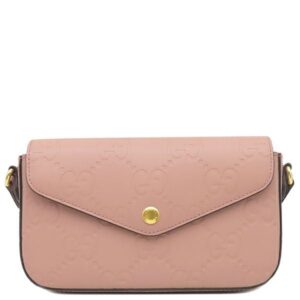 グッチ GUCCI ショルダーバッグ GG スーパー ミニバッグ レザー ピンク ゴールド金具 772794 【箱】 【中古】