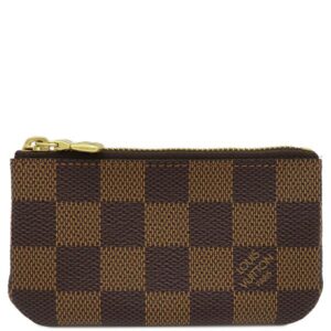 ルイヴィトン LOUIS VUITTON コインケース カードキーケース ポシェット クレ ダミエキャンバス ダミエエベヌ ゴールド金具 小銭入れ 茶 キーチェーン付き N62658 CA2059 【箱】 【中古】