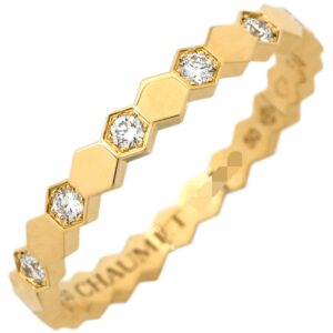 ショーメ CHAUMET リング 指輪 ビー ドゥ ショーメ ダイヤ イエローゴールド #50(JP10) ビーマイラブ ハニカム 9.5号 081932-050 【保証書】 【中古】
