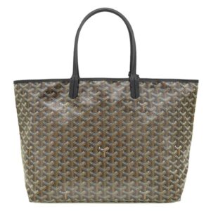 ゴヤール GOYARD トートバッグ サンルイPM PVCコーティングキャンバス ゴヤールディンキャンバス シュヴロッシュカーフスキン ブラック リバーシブル ヘリンボーン 【保存袋】 【中古】未使用保管品