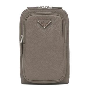 プラダ PRADA ショルダーバッグ レザー スマートフォンケース レザー ヴィッテロ ダイノ バンブー シルバー金具 三角ロゴ ショルダー ポシェット 2ZH195 【箱】 【中古】未使用保管品