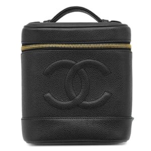 シャネル CHANEL ハンドバッグ ココマーク ミニ バニティ キャビアスキン ブラック ゴールド金具 ヴァニティ A01998 66***** 【中古】中古品