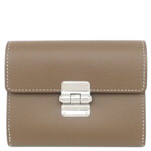 エルメス HERMES 三つ折り財布 シャルニエール コンパクト レザー ヴォーマダム エトゥープ シルバー金具 新品 未使用 グレージュ 2025年製 K 【箱】 【中古】未使用保管品