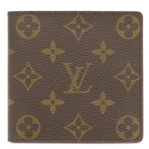 【★3％OFFクーポン】ルイヴィトン LOUIS VUITTON 二つ折り財布 ポルトフォイユ マルコ モノグラムキャンバス モノグラム ゴールド金具 茶 コンパクトウォレット M61675 CT0052 【中古】新品同様品