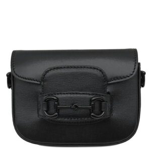 グッチ GUCCI 2WAYバッグ ミニ ホースビット 1955 レザー ブラック ゴールド金具 黒 ショルダーバッグ 726863 【箱】 【中古】新品同様品