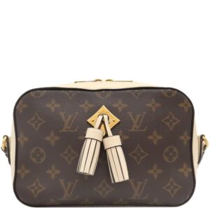 ルイヴィトン LOUIS VUITTON ショルダーバッグ サントンジュ モノグラムキャンバス レザー クレーム ゴールド金具 茶 白 M43559 CA4157 【中古】