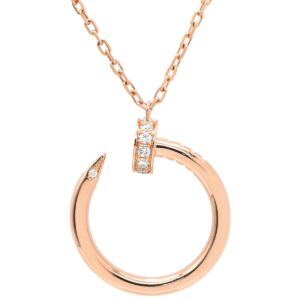 カルティエ Cartier ネックレス ジュストアンクル ダイヤ ピンクゴールド 750PG K18 18金 B7224888 【中古】