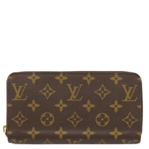 ルイヴィトン LOUIS VUITTON 長財布 ジッピー ウォレット モノグラムキャンバス フューシャ ゴールド金具 茶 赤紫 ラウンドファスナー M41895 RFID 【箱】 【中古】未使用保管品
