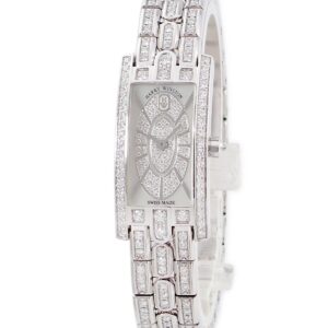 ハリーウィンストン Harry Winston アヴェニュー C ミニ エリプティック AVCQHM16WW054 K18WG無垢 純正ダイヤ レディース 腕時計クオーツ シルバー 【中古】中古美品