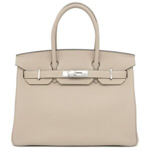 エルメス HERMES ハンドバッグ バーキン30 トゴ トゥルティエールグレー シルバー金具 グレージュ T刻印 【保存袋】 【中古】