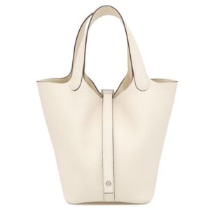 エルメス HERMES ハンドバッグ ピコタンロック 18 PM トリヨンクレマンス ナタ シルバー金具 新品 未使用 アイボリー 2025年製 K 【箱】 【中古】未使用保管品