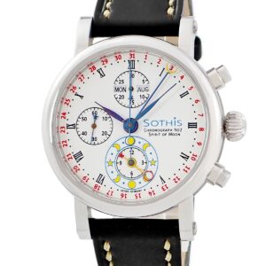 ソーティス Sothis クロノグラフ No.2 スピリット オブ ムーン 097002-W トリプルカレンダー 青針 限定 メンズ 腕時計自動巻き ホワイト 【中古】中古美品
