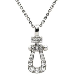 フレッド FRED ネックレス ミディアムモデル チェーンセット ホワイトゴールド Au750 18K 18金 MM ダイヤ 【中古】