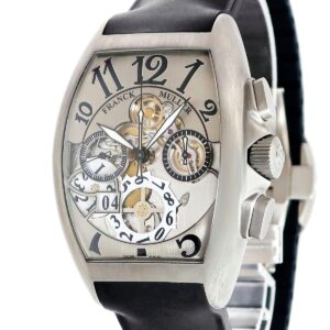 フランクミュラー FRANCK MULLER トノウカーベックス クロノグラフ ビッグデイト 8083 CC GD FO シルバー アラビア メンズ 腕時計自動巻き シルバー 【中古】