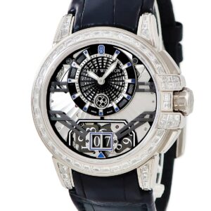 ハリーウィンストン Harry Winston オーシャン ビッグデイト OCEABD42WW002 K18WG無垢 純正ダイヤ 限定20本 メンズ 腕時計自動巻き シルバー 【中古】