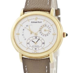 オーデマピゲ AUDEMARS PIGUET ミレネリー デュアルタイム 25778BA.OO.D002CR.01 K18YG無垢 デイト パワーリザーブ メンズ 腕時計自動巻き ホワイト 【中古】中古美品