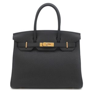 エルメス HERMES ハンドバッグ バーキン30 トゴ ブラック ゴールド金具 新品 新古品 黒 K刻印(2025年製) 【箱】 【中古】