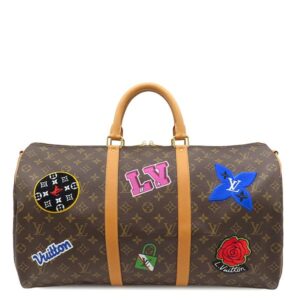 ルイヴィトン LOUIS VUITTON ボストンバッグ キーポルバンドリエール 50 モノグラムキャンバス モノグラムパッチーズ ゴールド金具 刺繍 ワッペン M43996 AA3128 【中古】