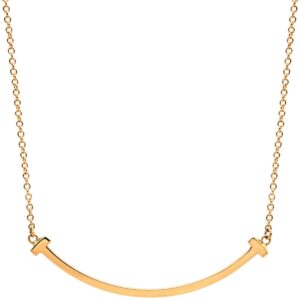 ティファニー Tiffany & Co ネックレス Tスマイル ペンダント スモール ローズゴールド ピンクゴールド Au750 18K 18金 Tiffany T smile 60011678 【中古】中古美品