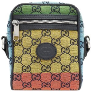 グッチ GUCCI ショルダーバッグ GG ミニ GGキャンバス マルチカラー シルバー金具 658659 【中古】中古品