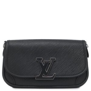 【★3％OFFクーポン】ルイヴィトン LOUIS VUITTON ショルダーバッグ ビュシNM エピレザー ノワール シルバー金具 黒 パープル ショルダー クロスボディ M59386 RFID 【中古】未使用保管品