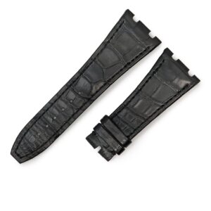 オーデマピゲ AUDEMARS PIGUET 腕時計パーツ ロイヤルオーク用 クロコバンド クロコダイル ブラック 新品同様 純正 替え ベルト ストラップ 27mm ブラック 黒 【中古】新品同様品