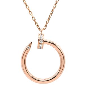 カルティエ Cartier ネックレス ジュストアンクル ダイヤ ピンクゴールド 750PG K18 18金 【中古】