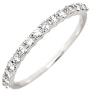 リング 指輪 ダイヤモンド 0.3ct ホワイトゴールド Au750 18K 18金 ハーフエタニティ メレ 8.5号 【中古】中古美品
