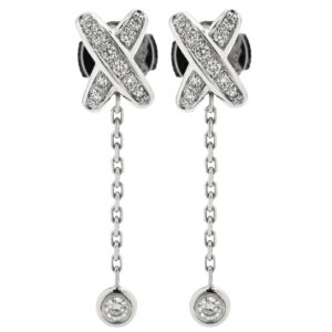 ショーメ CHAUMET ピアス ジュ ドゥ リアン ダイヤ ホワイトゴールド 750 18K WG 【中古】中古美品