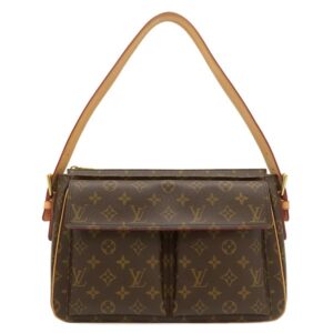 【★3％OFFクーポン】ルイヴィトン LOUIS VUITTON ショルダーバッグ ヴィバシテ GM モノグラムキャンバス モノグラム ゴールド金具 茶 M51163 AR0065 【中古】中古美品