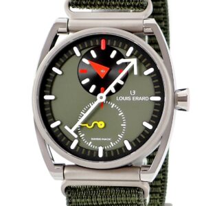 ルイ・エラール LOUIS ERARD レギュレータ― ノワールモン アラン・シルベスタイン LE85358TT06BTT89 未使用 限定 メンズ 腕時計自動巻き カーキグリーン 【中古】未使用保管品