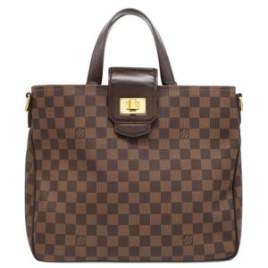 【★3%OFFクーポン】ルイヴィトン LOUIS VUITTON 2WAYバッグ カバ ローズベリー ダミエキャンバス ダミエエベヌ ゴールド金具 肩掛け ツイストロック N41177 AR4121 【中古】中古品