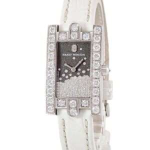 ハリーウィンストン Harry Winston アヴェニュー ダイヤモンド ドロップス AVEQHM21WW280 K18WG無垢 純正ダイヤ レディース 腕時計クオーツ グレー 【中古】中古美品