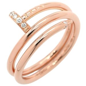カルティエ Cartier リング 指輪 ジュストアンクル ダブル ダイヤ ピンクゴールド #53(JP13) 18K 750 PG 13号 B4210800 【中古】